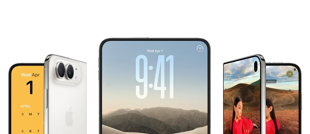 iPhone Duo shown from the front, back and side